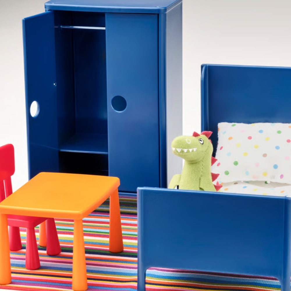 IKEA Blue and Red Kids Furniture Set